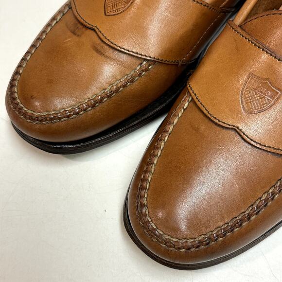 EUC Ralph Lauren x Allen Edmonds Tan Moorland Concord Loafer Bench Made USA 9.5 - Picture 9 of 16